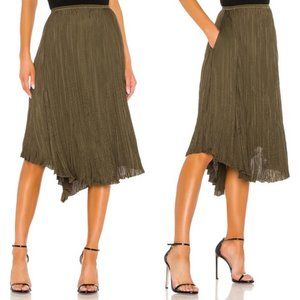 VINCE pleated midi skirt